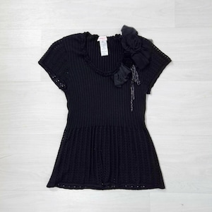 Silk black shirt Christian Lacroix Bazar, y2k outfit