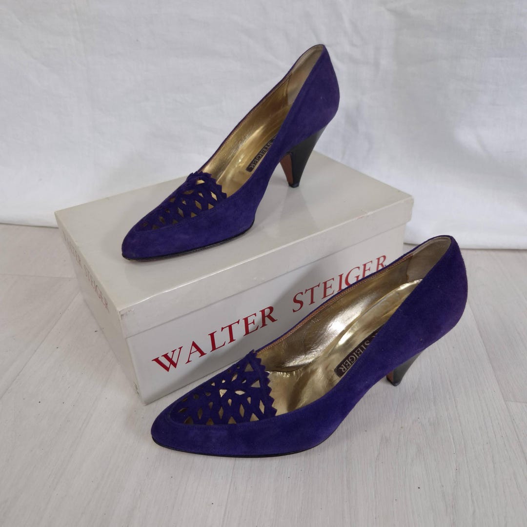 Walter Steiger Violet Heeled Shoes Vintage 1980s