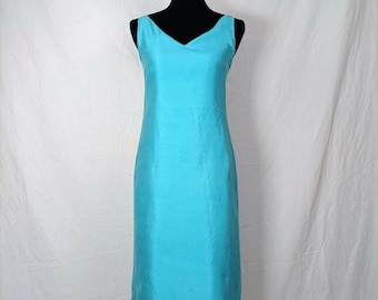 Turquoise sheath dress for ceremony Max Mara y2k
