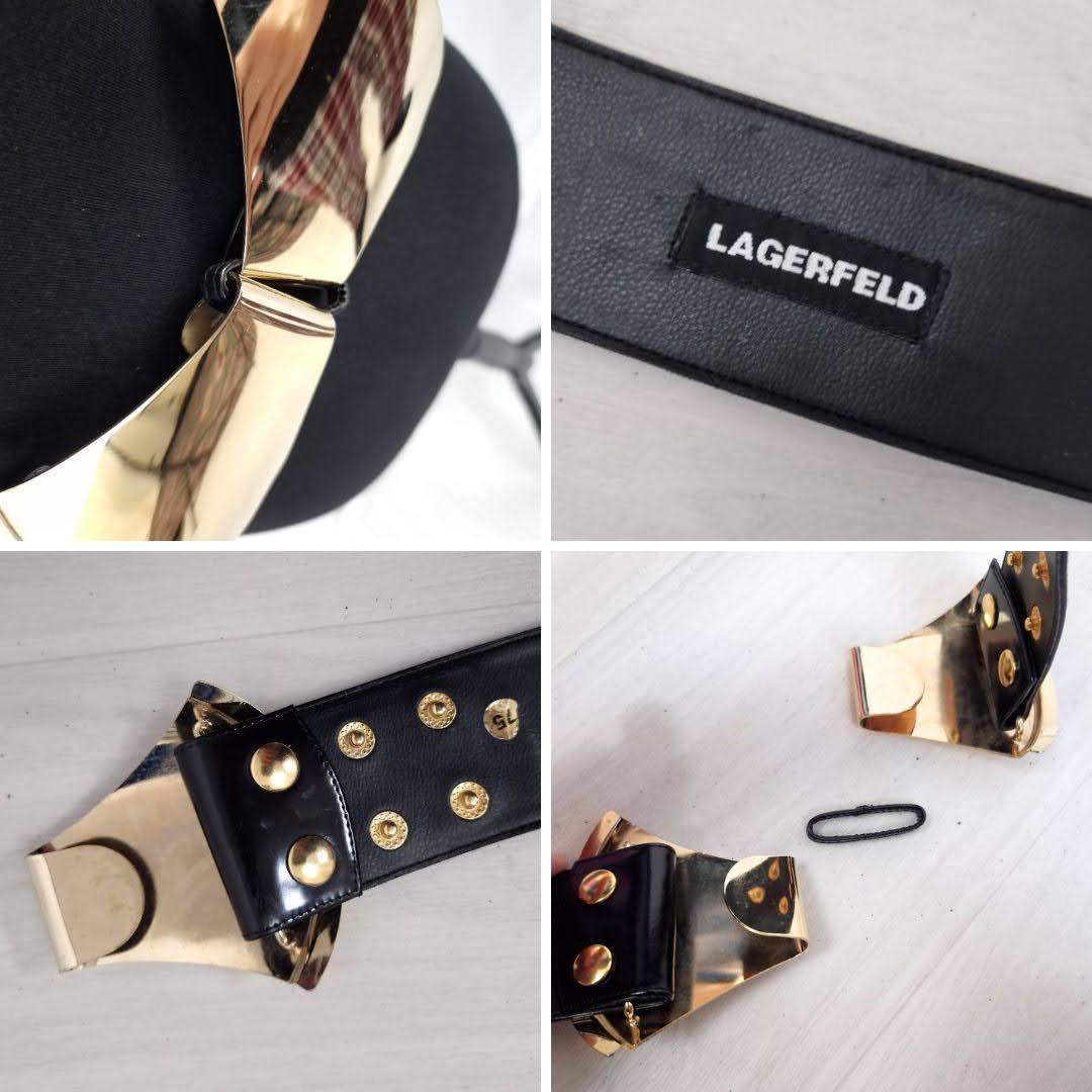 Karl Lagerfeld Black Patent Leather Vintage 80s, Glam  display picture 3
