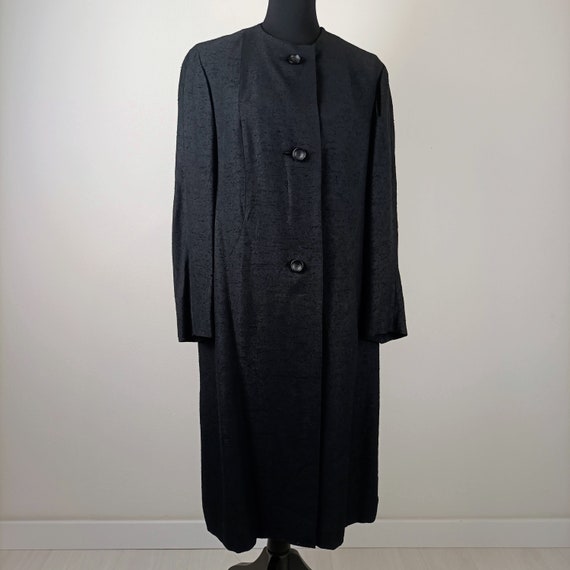 Pierre Balmain Vintage Overcoat, Balmain Vintage Black Overcoat 