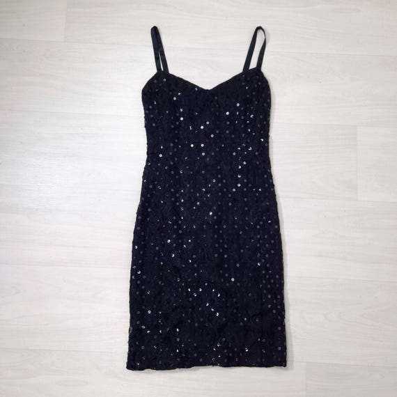 Ungaro Paris Black dress with sequins, elegant short dress for New year eve outfit Ungaro Paris Black dress with sequins, elegant short dress for New year eve outfit