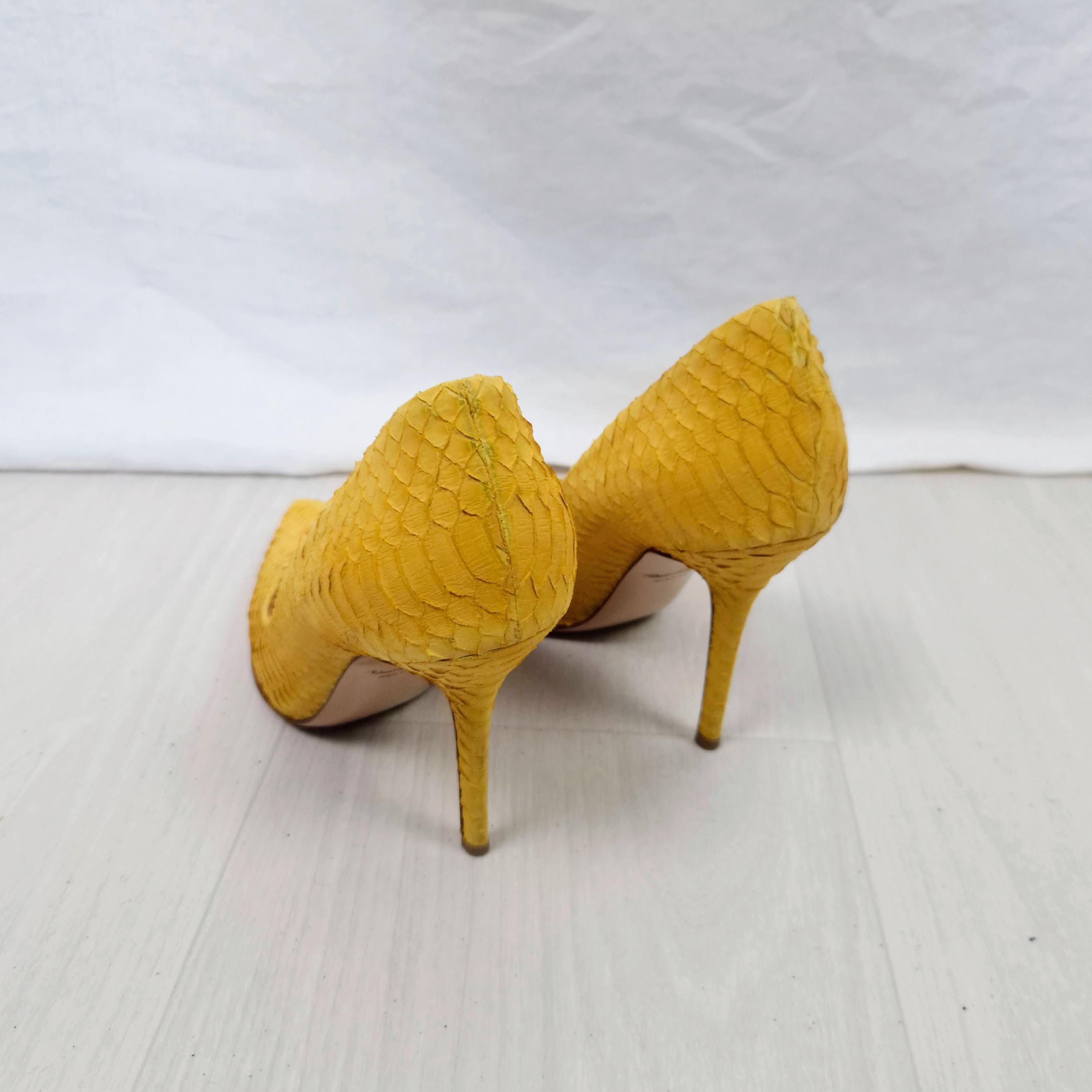 Salvatore Ferragamo Yellow Leather Shoes Salvatore Ferragamo Yellow Suede Oxfords main image 2