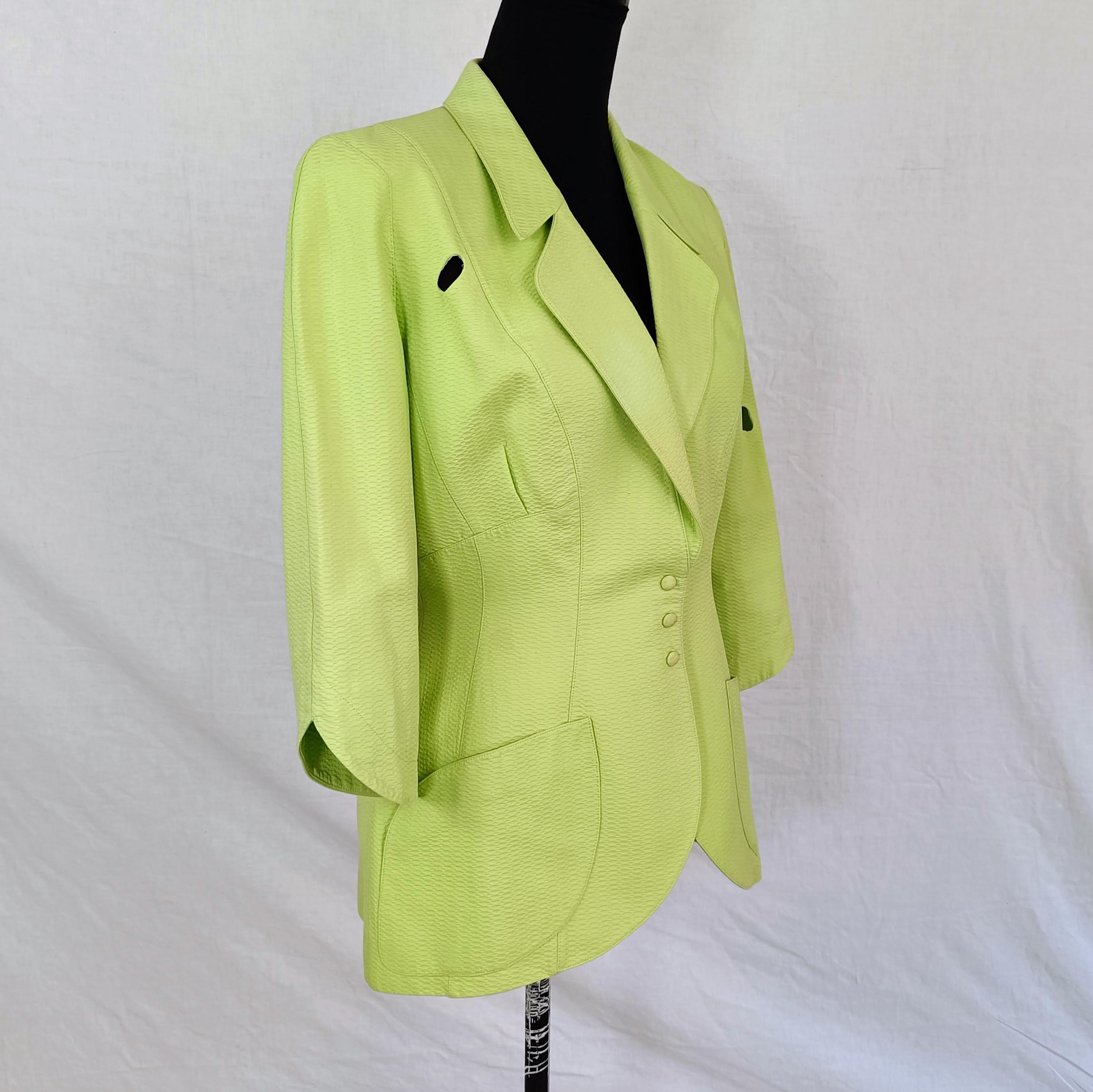 Thierry Mugler Paris Light Green Jacket Vintage 80s - Etsy