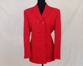 Veste croisée rouge Gianni Versace, vintage Gianni Versace