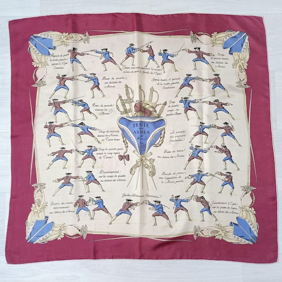 Hermès Traité Des Armes 1951, Hermès Vintage Scarf - Etsy