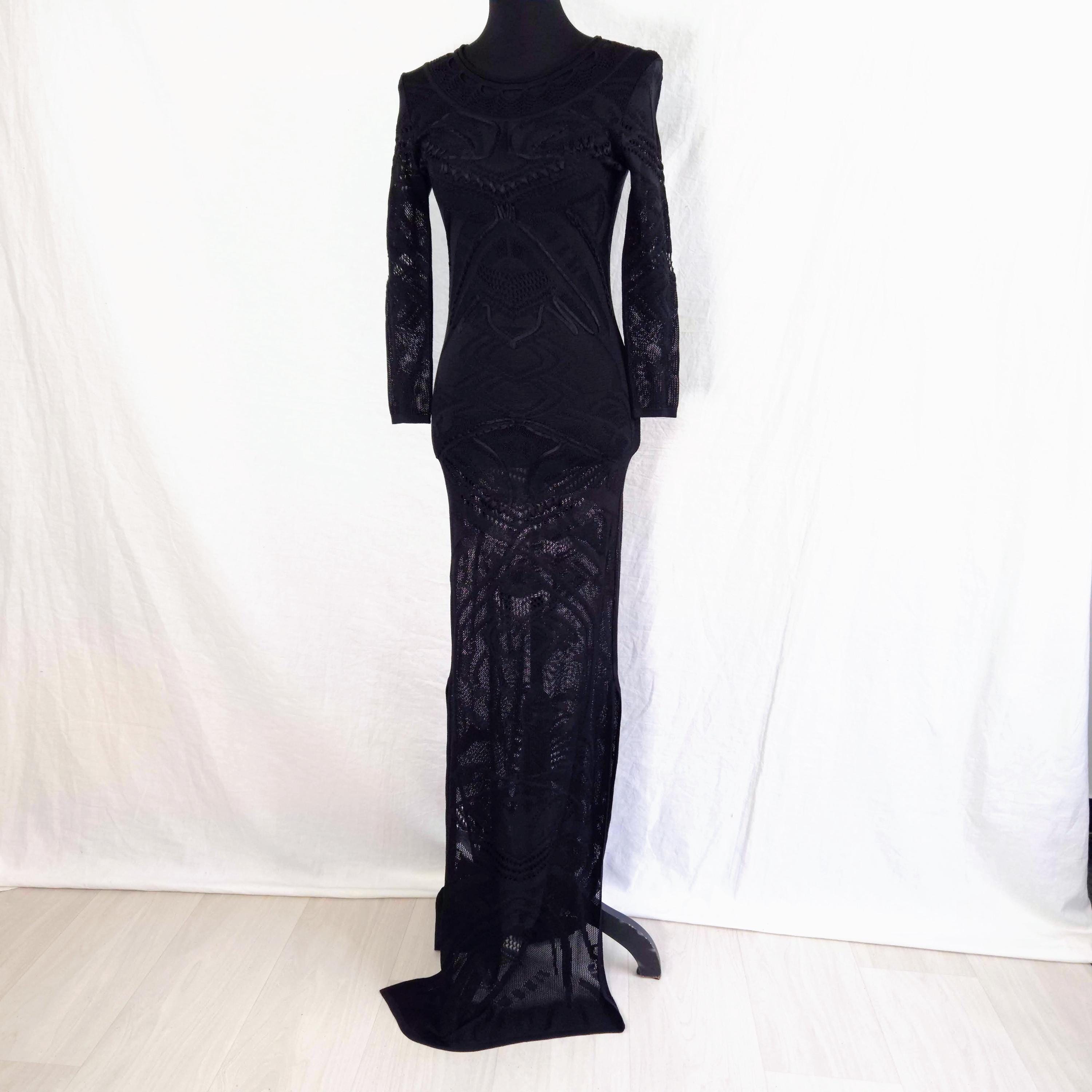 robertocavalli　ロングドレス Roberto Cavalli cut-out Detail Long Dress | Black | FARFETCH