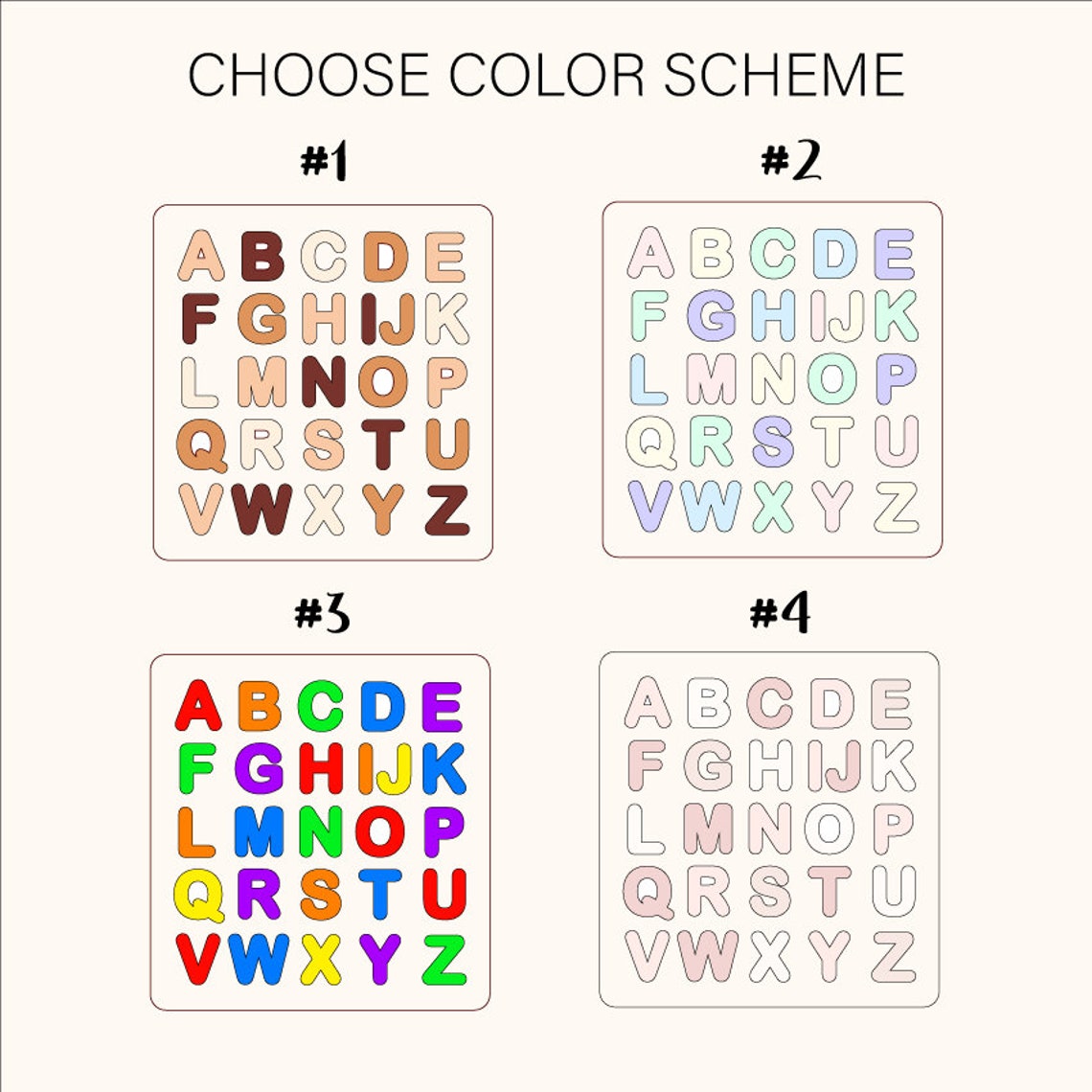 Wooden Alphabet Puzzle Wooden Alphabet Educational | Etsy