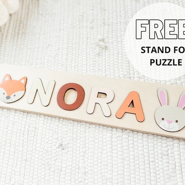 Personalized Name Puzzle | Wooden Puzzle | New baby gift |  Shower gift | Gift for her | Montessori toys | Wooden Toys