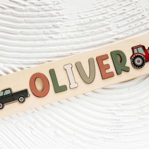 Personalisierte Baby Jungen Namen Puzzle, Holz Namen Puzzle, Puzzle Mädchen, Neues Baby Geschenk, maßgeschneiderte Puzzle, personalisierte Baby-Duschegeschenk