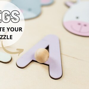 Wooden Alphabet Puzzle Wooden Alphabet Educational Montessori Toy