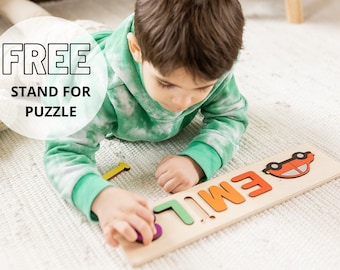 Wooden Name Puzzle | Wooden Toys | Personalized baby puzzle | Shower gift