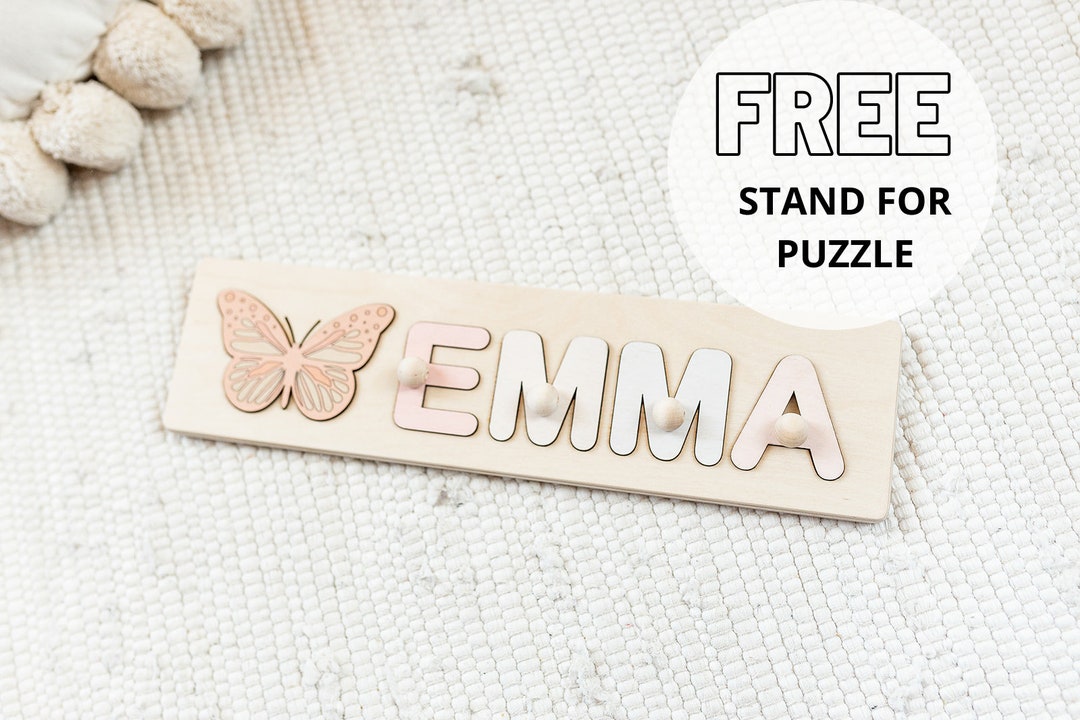 Name Puzzle Girl Name Puzzle With Pegs Kids Name Signs Etsy