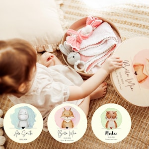 Caja de recuerdos para recién nacidos con zorro, caja de recuerdos personalizada, regalo para recién nacidos, regalo para baby shower, regalo para él, caja de recuerdos para recién nacidos