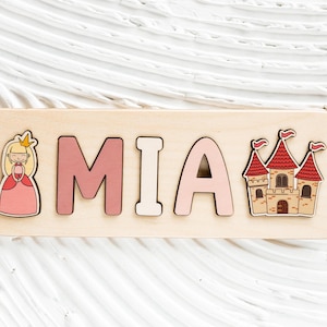Personalisiertes Namenspuzzle, Holznamenspuzzle, Puzzle Mädchen, Neues Babygeschenk, kundengebundenes Puzzle, personalisiertes Babypartygeschenk, Ostergeschenk