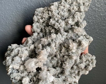 Stunning Large India Zeolite Specimen Druzy chalcedony Stilbite