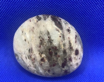 Large Rubellite Pink Tourmaline in Quartz Palm Stone - Polished Natural Healing Crystal