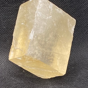 Yellow honey optical calcite crystal