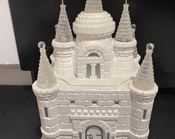 Department 56 Winter Carnival White Silver Castle Cookie Jar