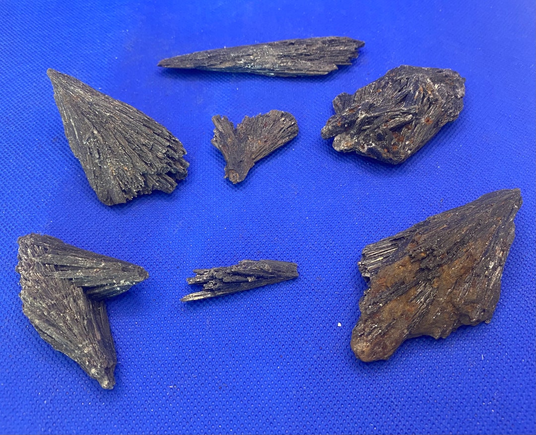 Black Kyanite Bulk 1/2 LB or Individual Natural Kyanite Blades Fans