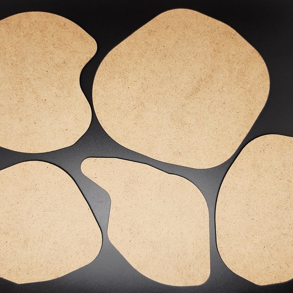 Bases for terrain construction various shapes for tabletop games lasered from 2 mm MDF