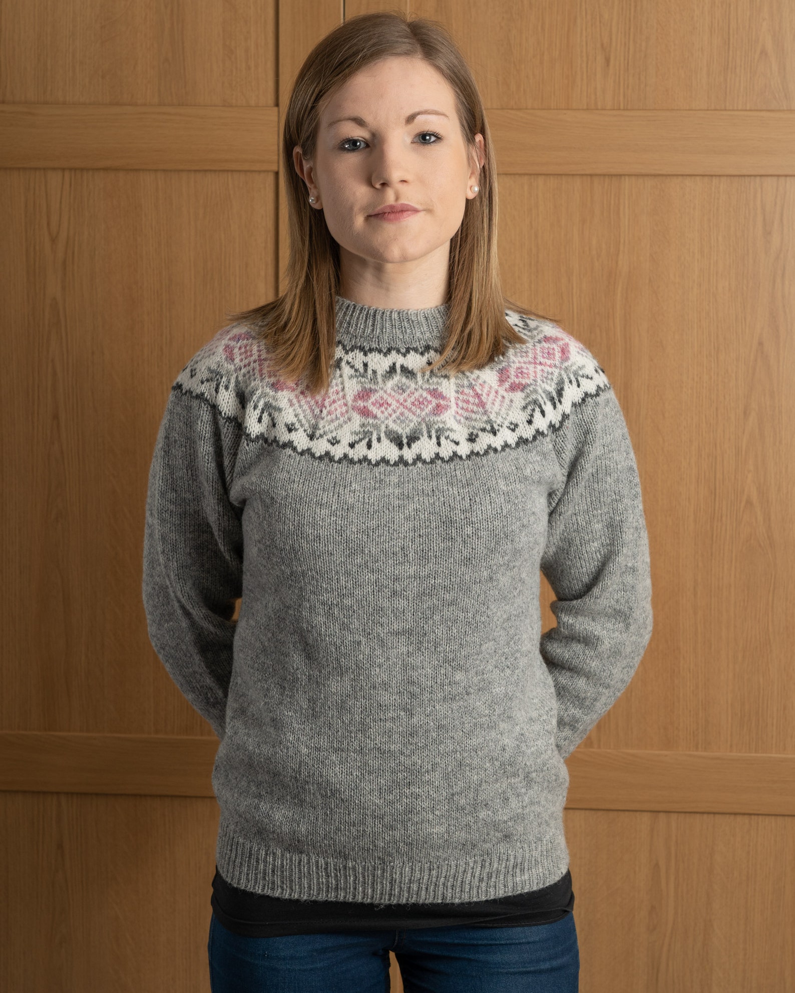 Shetland Wool Jumpers in Grey With Subtle Colours in Yoke Etsy UK