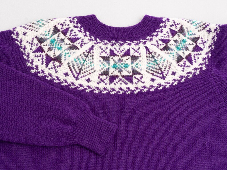 Pure Shetland Wool Fair Isle Yoke Jumper Etsy UK