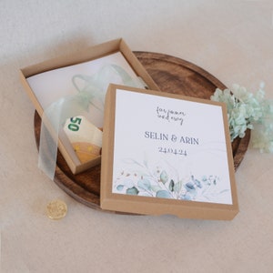 Individuelle Hochzeitsgeschenk-Box – Elegante Verpackung für Geldgeschenke – Personalisierbare Geschenkschachtel zur Hochzeit