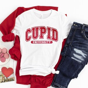 Cupid University T-shirt: Retro Valentine&#39;s Day Love Shirt