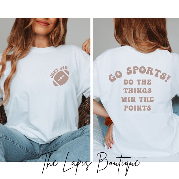 Personalized Football Mom T-Shirt: Custom Name & Number