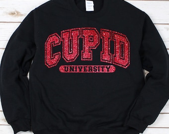 Cupid University sweatshirt, cute Valentines Day shirt, gift for Valentine's Day, love tshirt, retro valentines day shirt