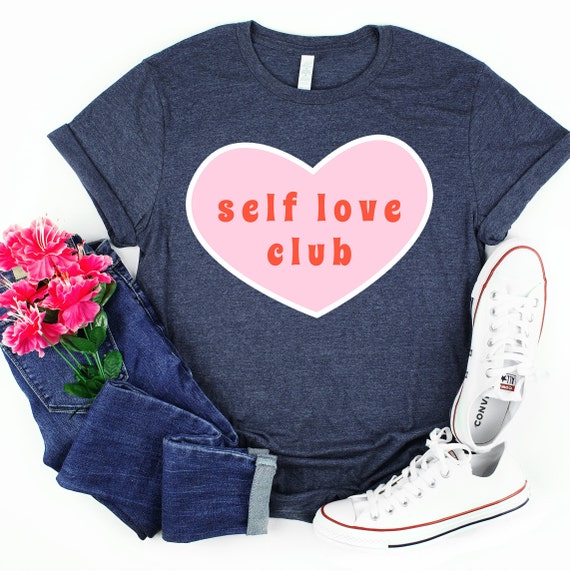 Self Love Club Retro love vibes Valentine's Day tshirt, cute Valentines day galentines shirt for women vintage self love tshirt