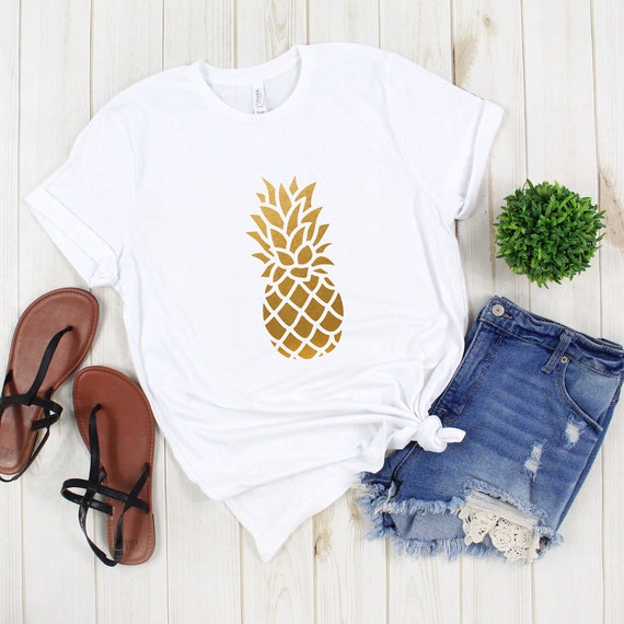 Pineapple T Shirt, Shirts for Women, cute Graphic Tees, beach Shirt, Summer Shirt, Pineapple Lover Gift, Shirts for Women, Foodie Shirt,