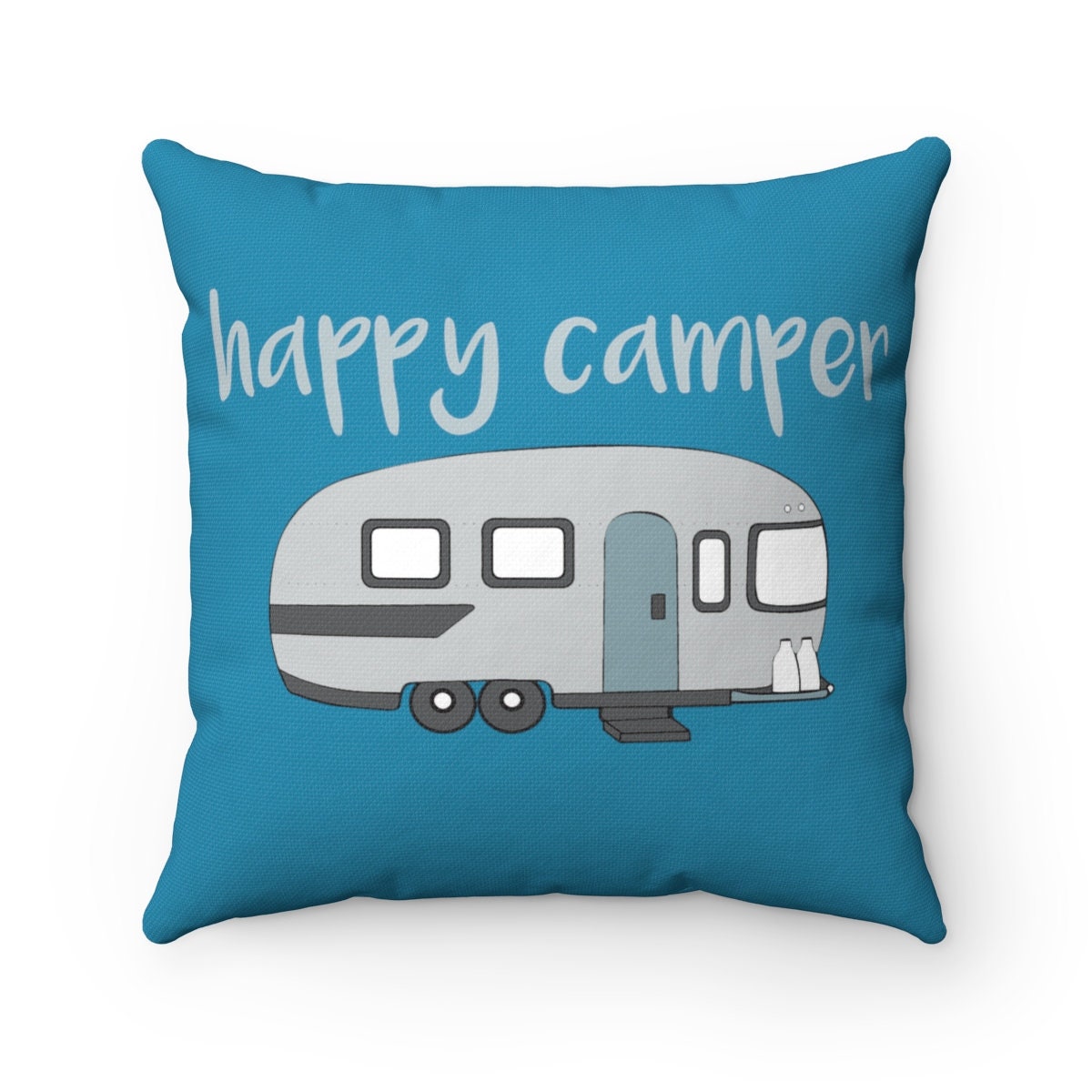 Happy Camper Pillow, camping gear, camper decor, camping pillow, RV