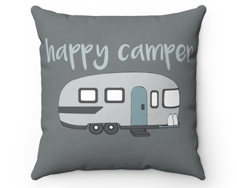 Happy Camper Pillow & Insert camping life happy camper adventure RV decor camping pillows