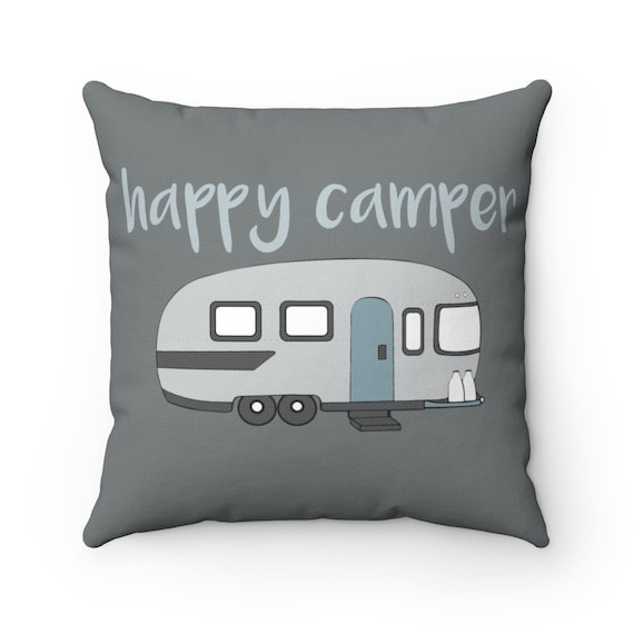 Happy Camper Pillow & Insert camping life happy camper adventure RV decor camping pillows