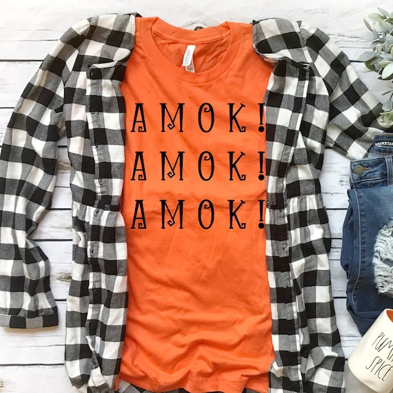 AMOK AMOK AMOK!, Witch tshirt, Halloween tshirt, Women's Halloween shirt, Halloween tee