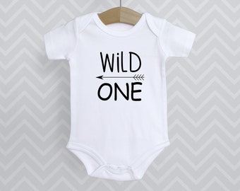 Wild One 1st birthday First birthday shirt, one year old shirt, birthday shirt, first birthday, Infant Snap Tee