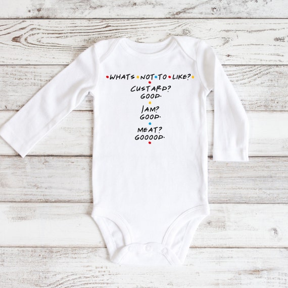 Funny Friends Thanksgiving baby long sleeve onesie bodysuit, Friends tv show bodysuit gift for baby, Thanksgiving shirt for newborn baby