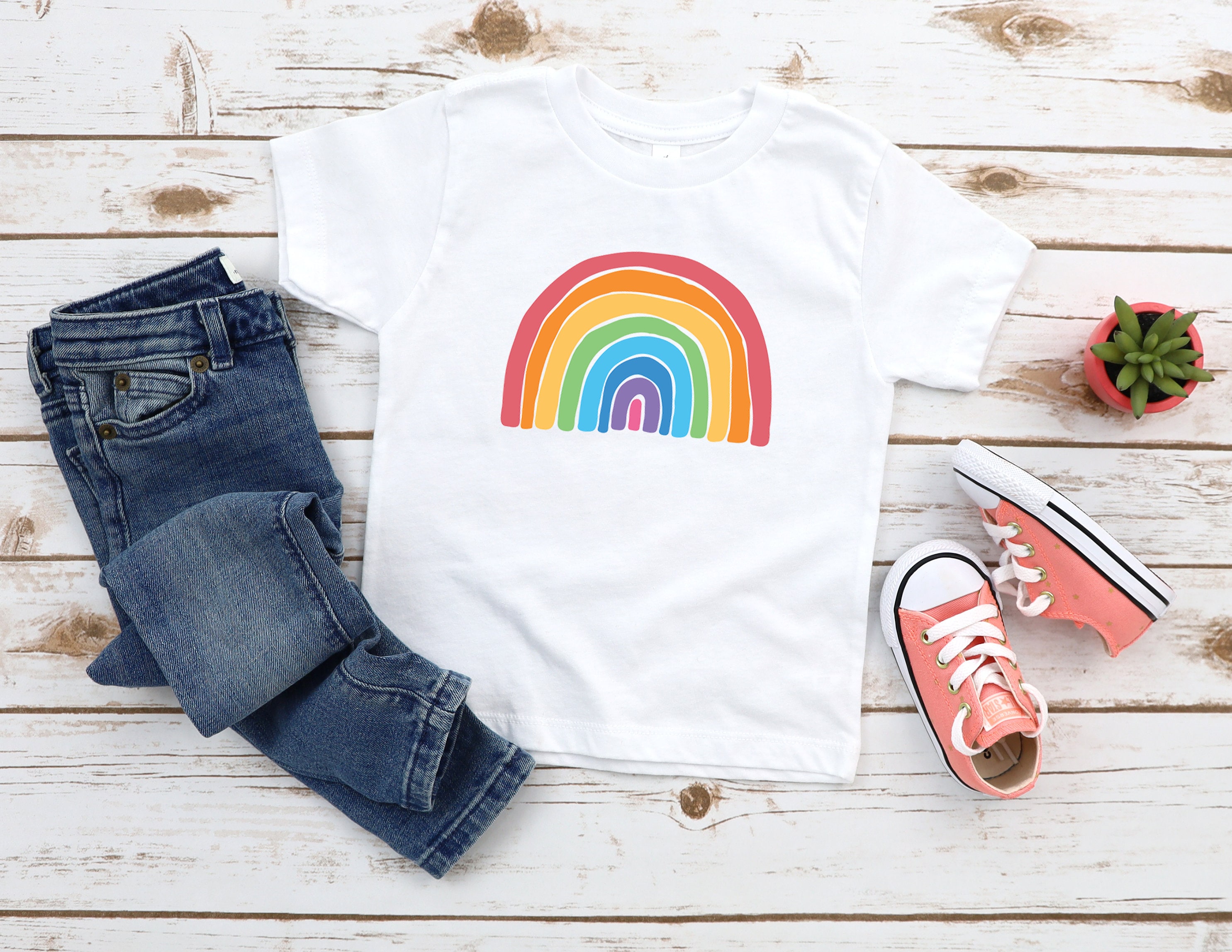 Kids Rainbow Tshirt Rainbow Tshirt Choose Happy Etsy