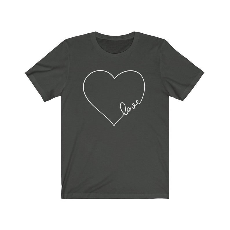 Love Heart tshirt womens tshirt womens graphic tees love | Etsy