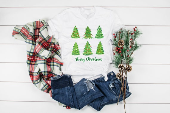 Christmas Trees Shirt, Christmas Shirts for Women, Christmas Tee, Christmas TShirt, Shirts For Christmas,Cute Christmas t-shirt, Holiday Tee