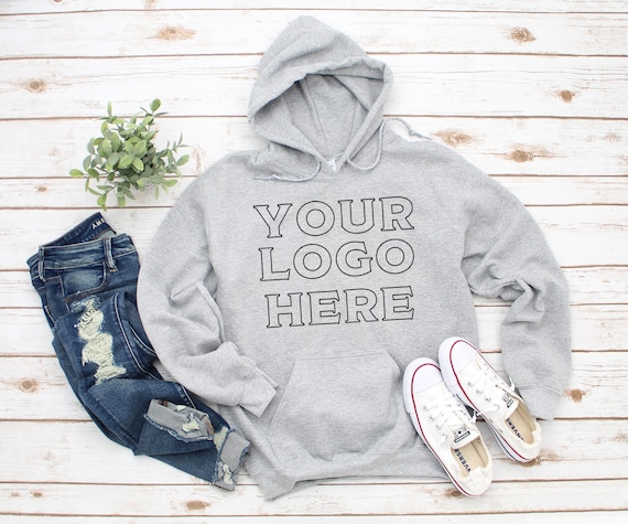 Custom logo sweatshirt Gildan Unisex Heavy Blend Hooded Sweatshirt Your Logo Here sweatshirt Business logo sweatshirt