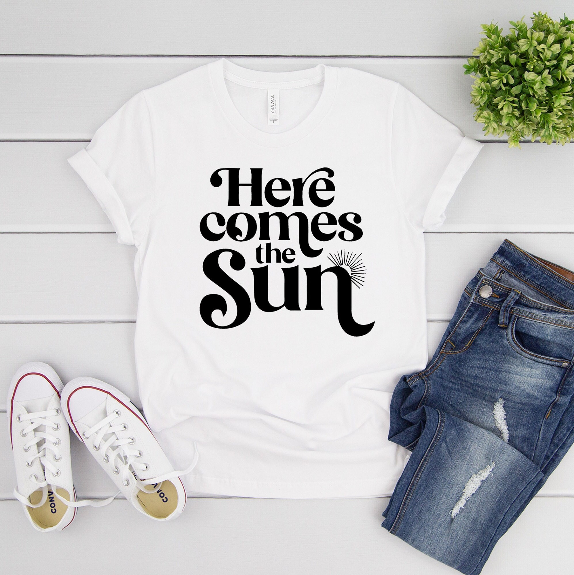 Women s Graphic Tees Here Comes The Sun shirt Graphic Tee