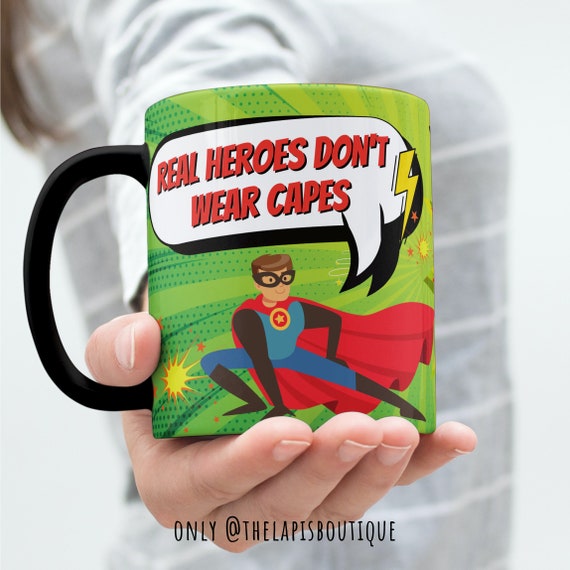 Super Hero Teacher Mug, End of school year gift for male teacher, super hero teacher appreciation gift