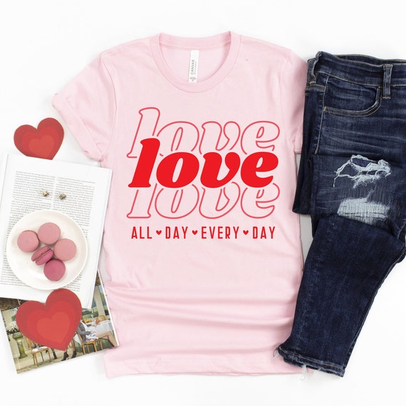 Retro love vibes Valentine's Day tshirt, cute Valentines day galentines shirt for women vintage love vibes shirt for Valentines day