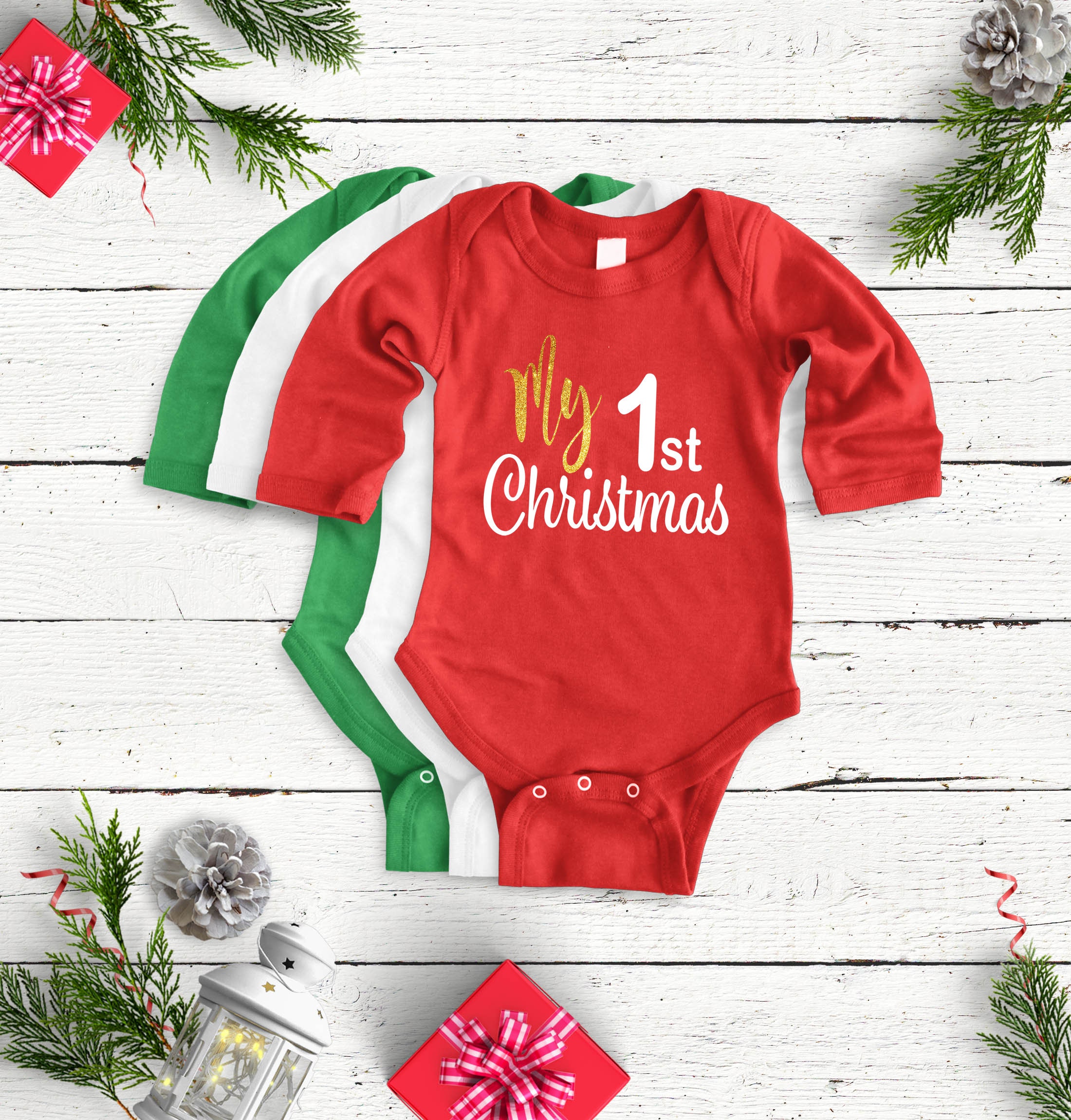 My 1st Christmas, Christmas shirt for baby, baby's first Christmas, 1st