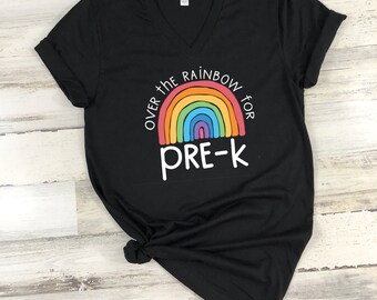 Rainbow Preschool Teacher T-Shirt: Teacher Appreciation Gift