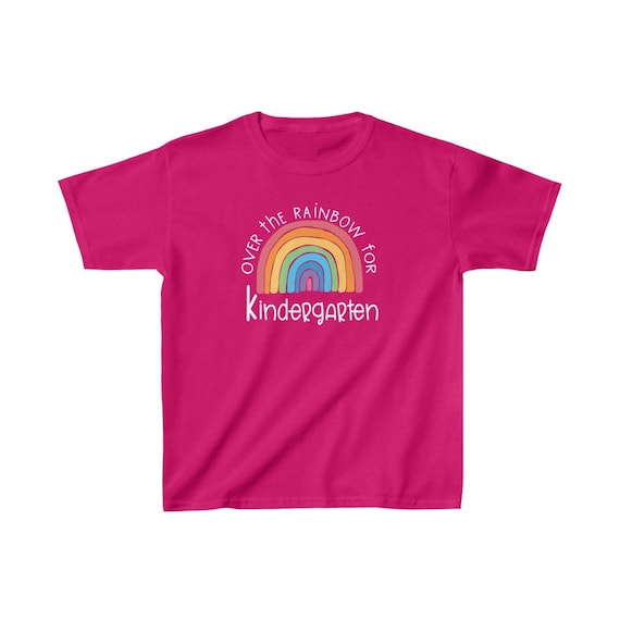 Kids tee Over the Rainbow for Kindergarten tshirt choose happy