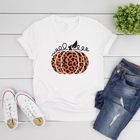 Leopard Pumpkin tshirt, Cheetah Pumpkin Shirt, Thanksgiving Shirt, Thankful Shirt, Fall Shirt, Hello Pumpkin, leopard print pumpkin tshirt